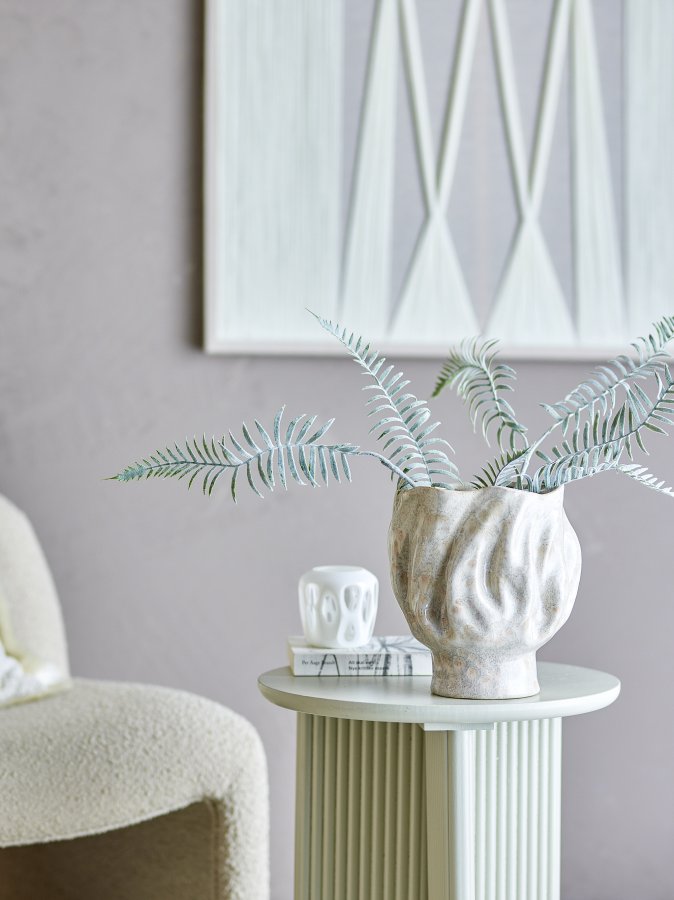 BLOOMINGVILLE Adair Vase, Wei, Steingut (T21xH24 cm)