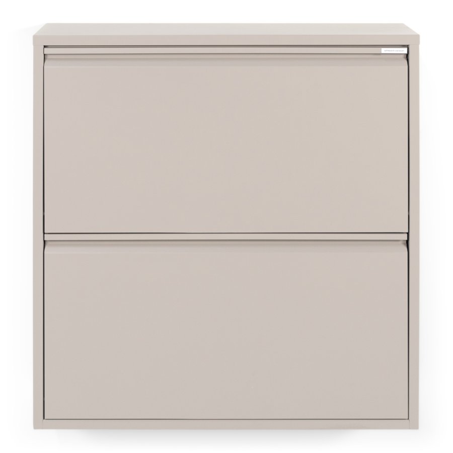 SPINDER DESIGN Billy 2 skoskap, m. 2 drer - silkeaktig taupe stl