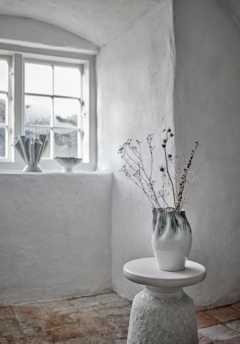 BLOOMINGVILLE Nisha vase - grn stentj (H:30)