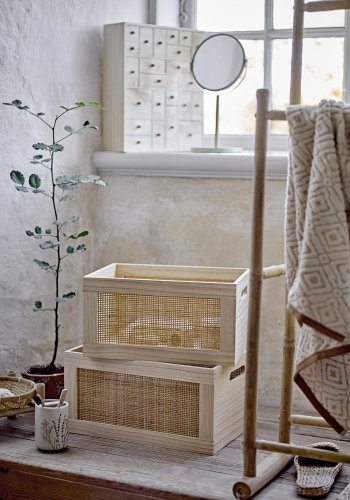 BLOOMINGVILLE Piana oppbevaringsboks, naturlig, FSC 100 %, furu