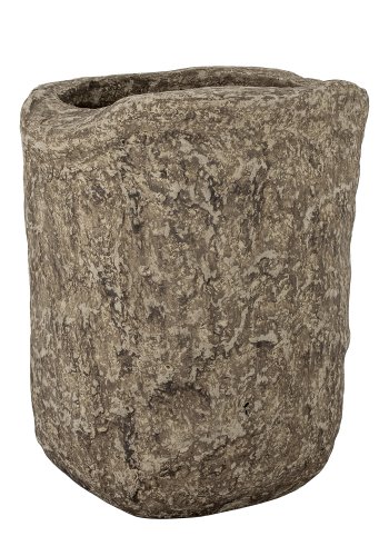 BLOOMINGVILLE Janay dekorativ vase, rektangulr - brun pappmache (H:52)