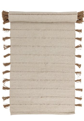 BLOOMINGVILLE Avino teppe, rektangulrt - naturlig bomull (245x75)