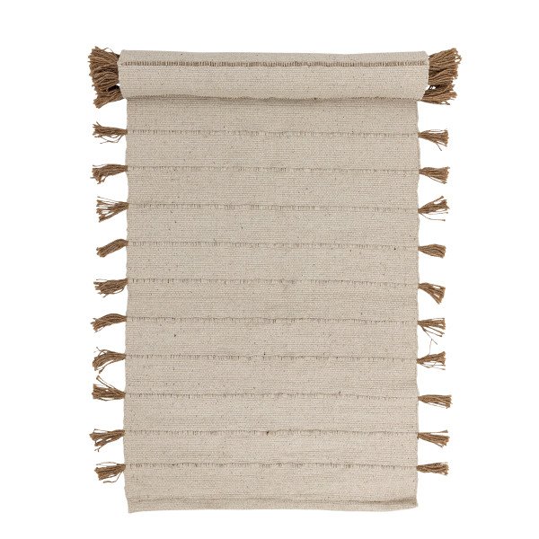BLOOMINGVILLE Avino teppe, rektangulrt - naturlig bomull (245x75)
