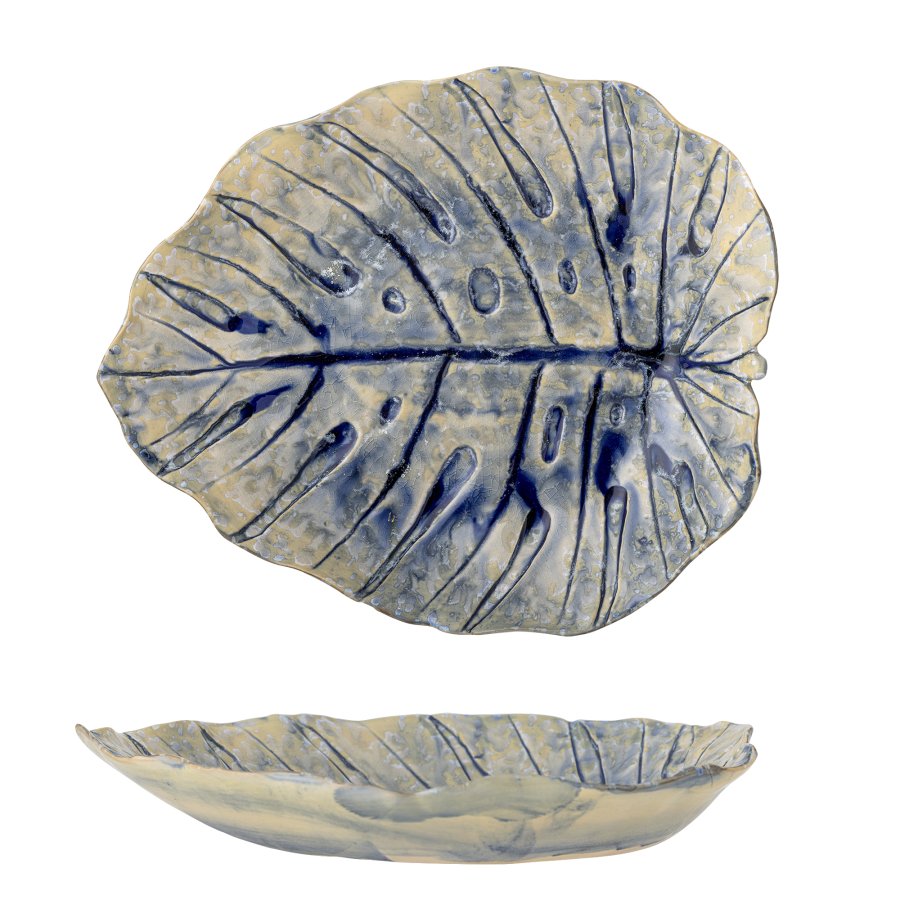 CREATIVE COLLECTION Rowan serveringsfat, bl, steinty