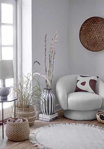 BLOOMINGVILLE Lenea Tppe, Natur, Uld, D110 cm