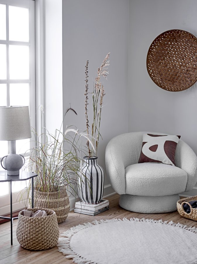 BLOOMINGVILLE Lenea Tppe, Natur, Uld, D110 cm