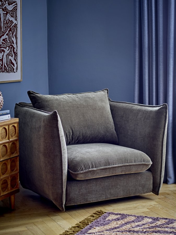 BLOOMINGVILLE Austin lenestol, m. armlener - grnn resirkulert polyester og sort nylon