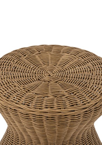 BLOOMINGVILLE Roccas Outdoor-Couchtisch, rund – braunes Polyrattan (53)