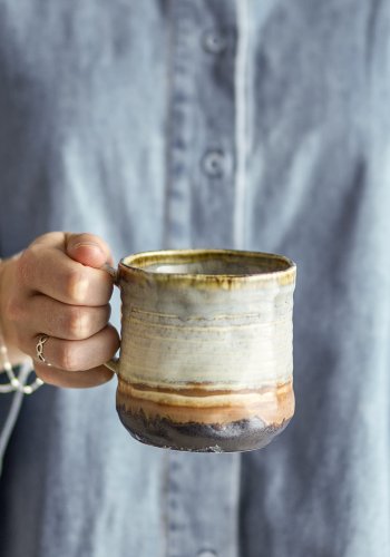 BLOOMINGVILLE Deana Tasse, Braun, Steingut (D8,5xH9 cm, 4er-Set)