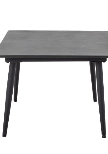 BLOOMINGVILLE Pavone Outdoor-Couchtisch, rechteckig – schwarzer Faserzement/Metall (90x60)