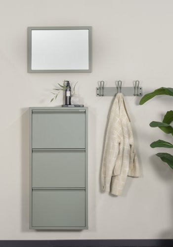 SPINDER DESIGN Miles 3 knagerkke, m. 3 knager - stvet grn stl