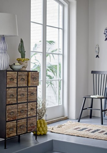 CREATIVE COLLECTION Dunne Wanddekoration, Blau, Steingut