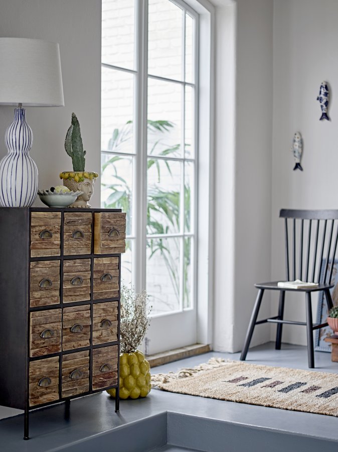 CREATIVE COLLECTION Dunne Wanddekoration, Blau, Steingut