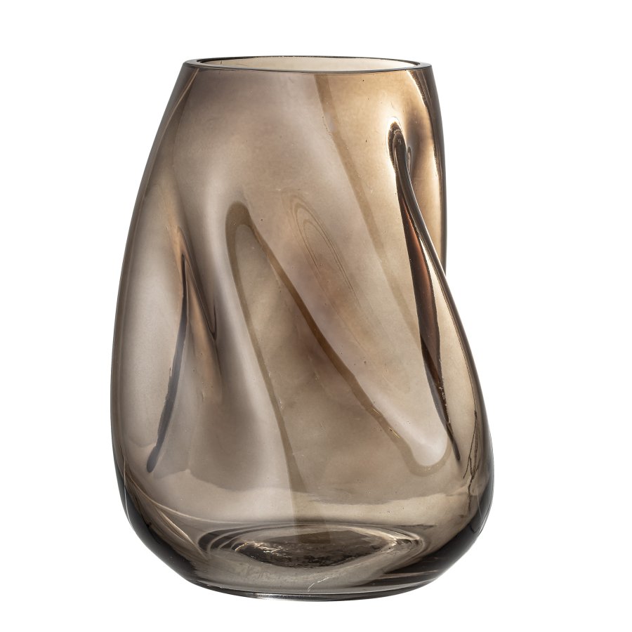 BLOOMINGVILLE Ingolf vase, brun, glass, L19,5xH26xB18 cm