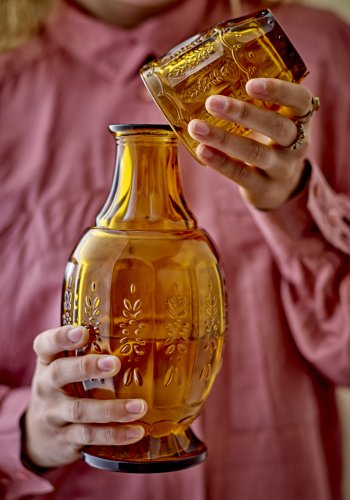 CREATIVE COLLECTION Theon Karaffe & Glas, Braun, Glas