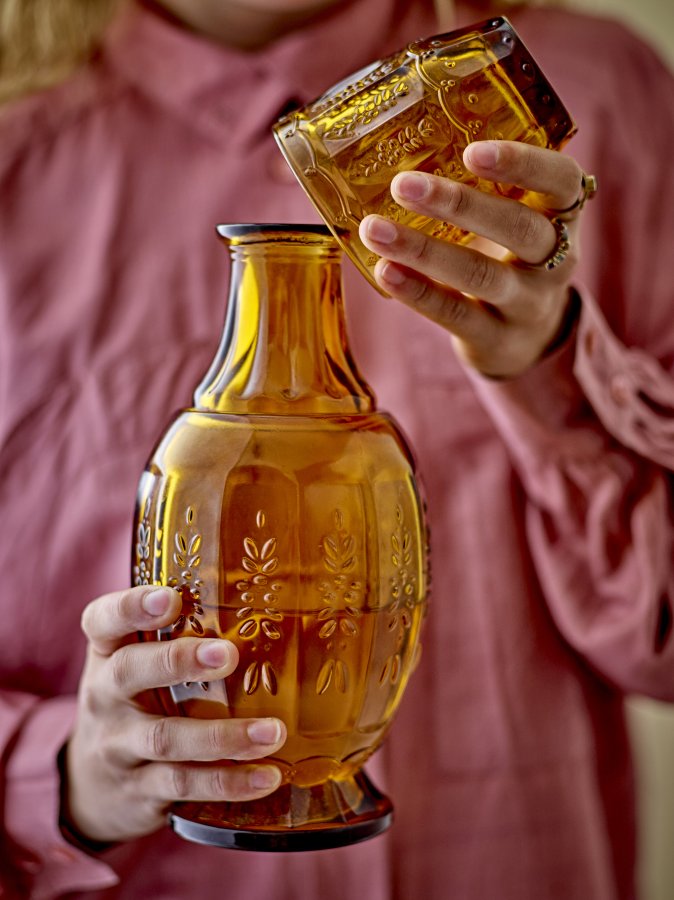 CREATIVE COLLECTION Theon Karaffe & Glas, Braun, Glas