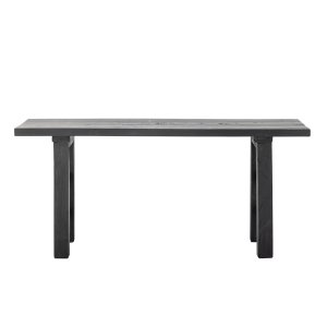 BLOOMINGVILLE Riber bnk, rektangulr - sort genanvendt tr (102x32)