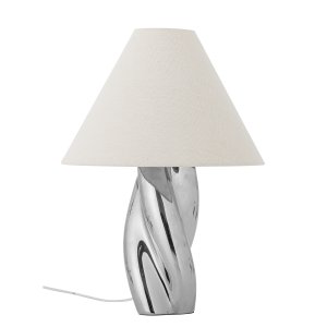 BLOOMINGVILLE Silva Bordslampa, Silver, Stengods (D35xH49 cm)