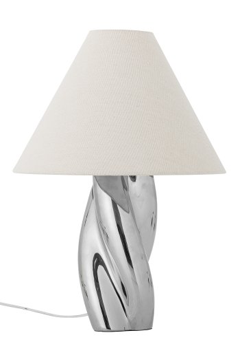 BLOOMINGVILLE Silva Bordlampe, Slv, Stentj (D35xH49 cm)