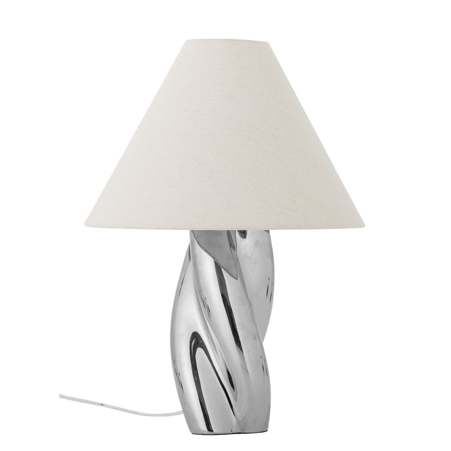 BLOOMINGVILLE Silva Bordlampe, Slv, Stentj (D35xH49 cm)