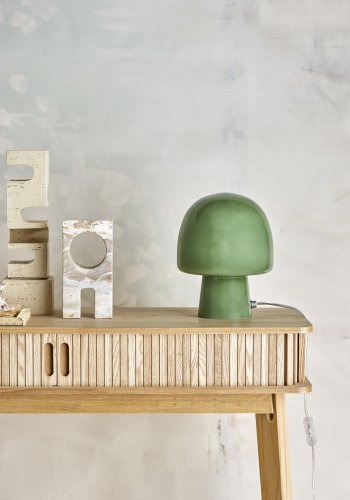 BLOOMINGVILLE Paddy Tischleuchte, Grn, Glas (T20xH26,5 cm)