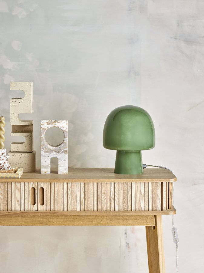 BLOOMINGVILLE Paddy Tischleuchte, Grn, Glas (T20xH26,5 cm)