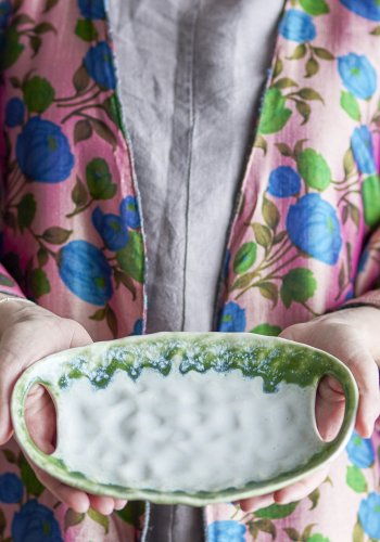 CREATIVE COLLECTION Prim serveringsfat, grnn, steinty