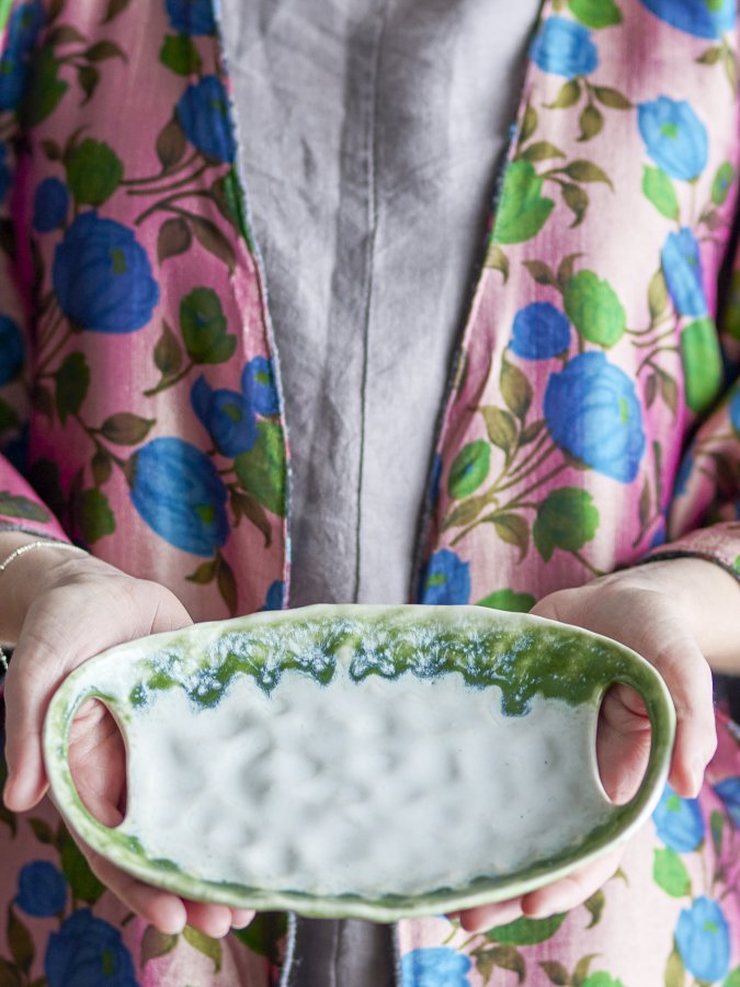 CREATIVE COLLECTION Prim serveringsfat, grnn, steinty