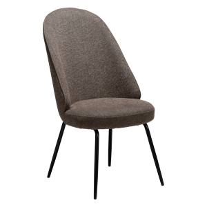 DANFORM Utopia spisebordsstol, hj ryg - Major brun bouclstof og sort stl