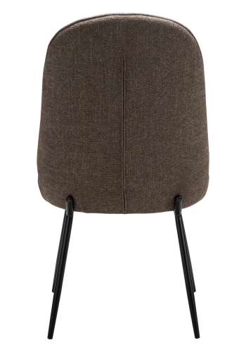 DANFORM Utopia Esszimmerstuhl, hohe Rückenlehne - Major brauner Bouclé-Stoff und schwarzer Stahl