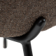 DANFORM Utopia Esszimmerstuhl, hohe Rückenlehne - Major brauner Bouclé-Stoff und schwarzer Stahl