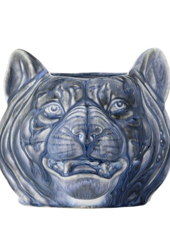 CREATIVE COLLECTION Abner Blumentopfabdeckungen, Blau, Steingut