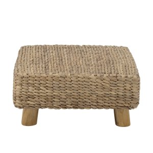 BLOOMINGVILLE MINI Mojo barnpall, fyrkantig - naturlig vattenhyacint och teak (50x50)