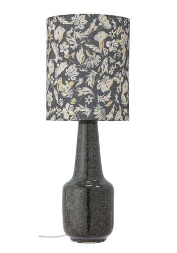 BLOOMINGVILLE Olefine Tischlampe - Blumenschirm und grünes Steingut