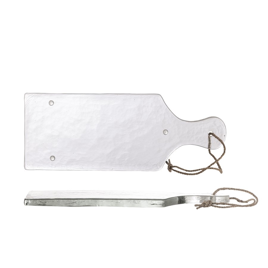 BLOOMINGVILLE Johni serveringsbrett, klart, resirkulert glass