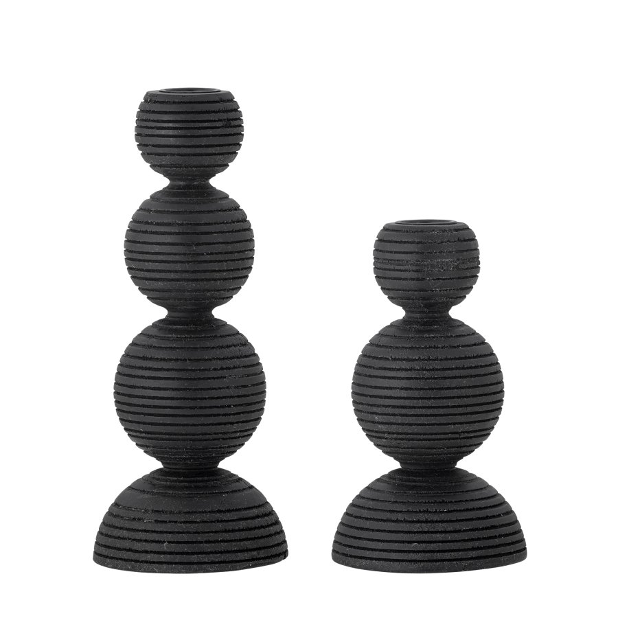 BLOOMINGVILLE Kipp lysestage - sort fyrretr (st af 2)