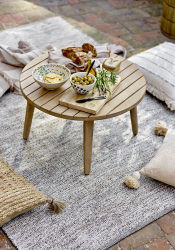 BLOOMINGVILLE Peretti Outdoor-Teppich, rechteckig – graues Polyester (200 x 140)