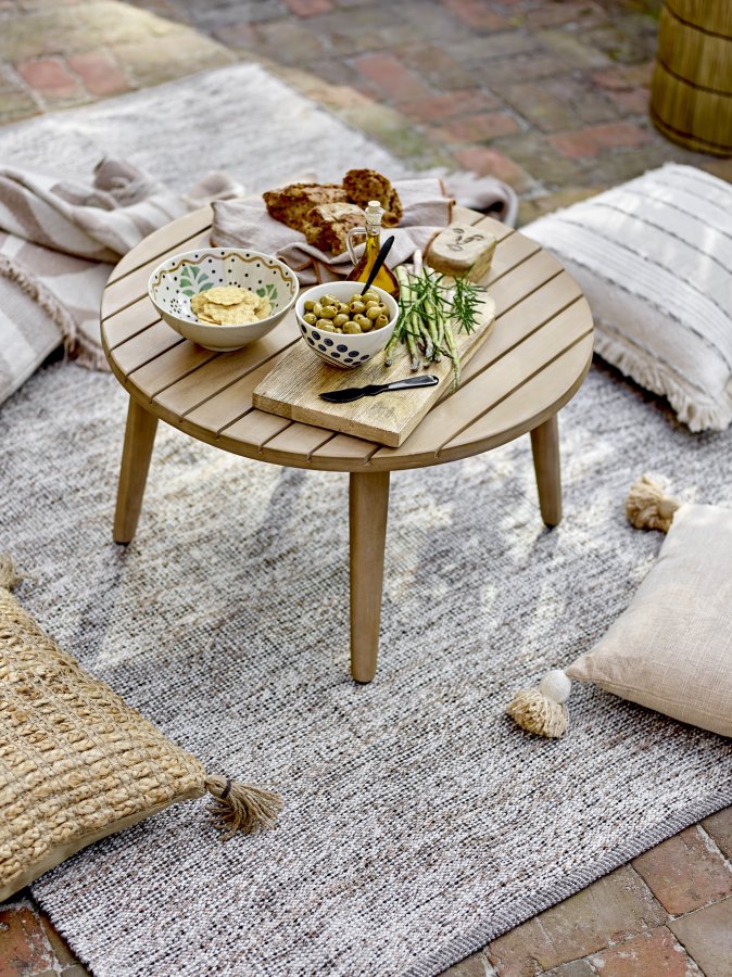 BLOOMINGVILLE Peretti Outdoor-Teppich, rechteckig – graues Polyester (200 x 140)