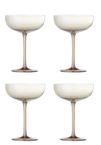 BLOOMINGVILLE Aston Cocktailglas, Bronze, Glas (D12xH17 cm, 4er Set)