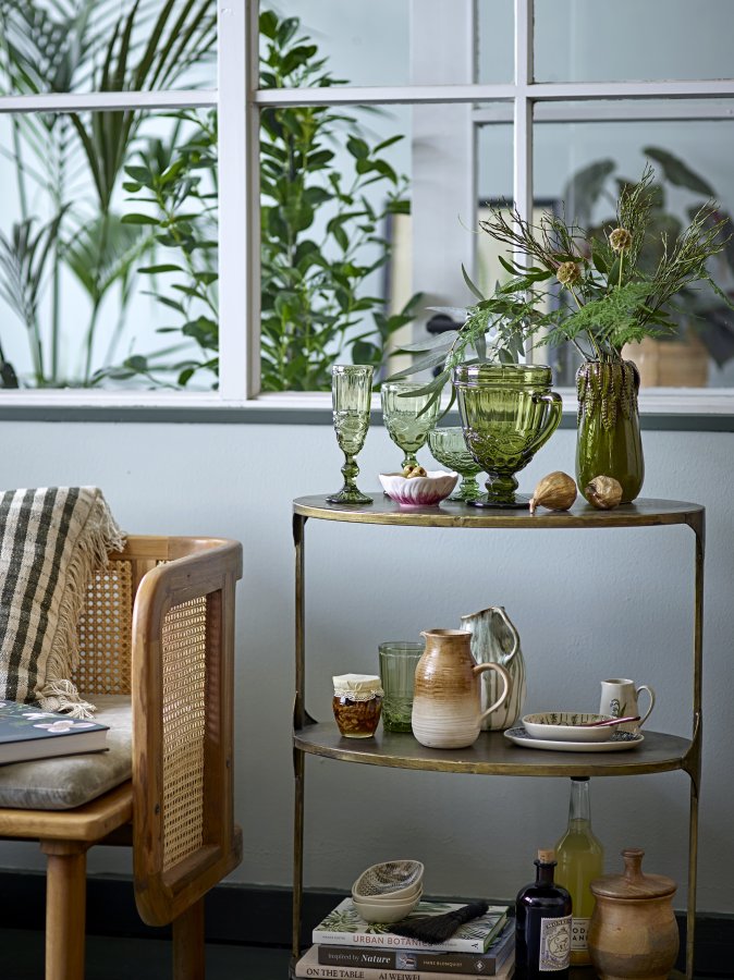 CREATIVE COLLECTION Mimosaskl, lilla, steinty, sett med 2, D11,5xH4,5 cm