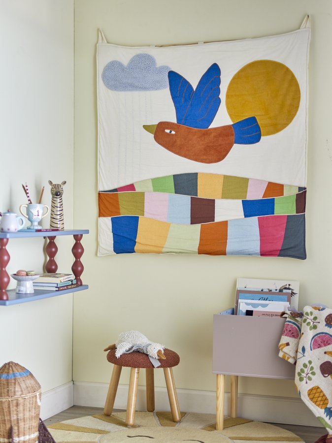 BLOOMINGVILLE MINI Colorine Vggdekoration, Natur, Bomull (L101xB101 cm)