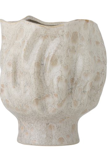 BLOOMINGVILLE Adair Vase, Wei, Steingut (T21xH24 cm)