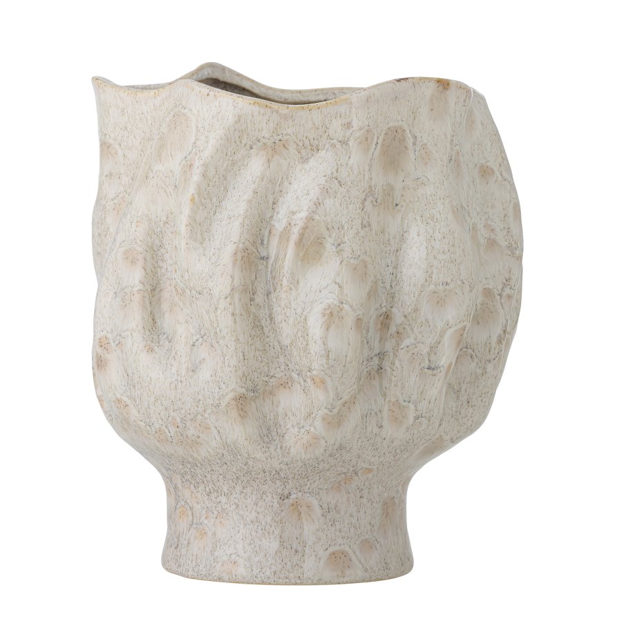 BLOOMINGVILLE Adair Vase, Wei, Steingut (T21xH24 cm)
