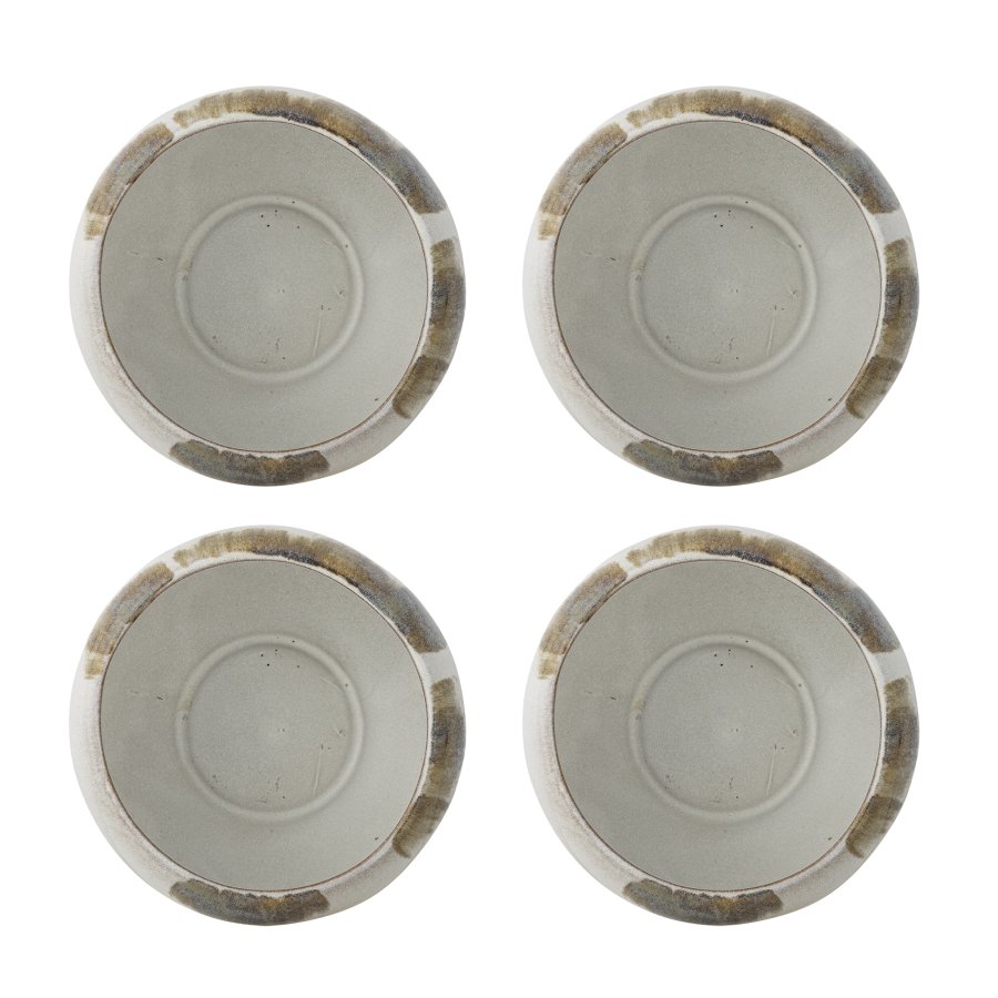 BLOOMINGVILLE Jadeskl, naturlig, steinty (D12xH7,5 cm, sett med 4)