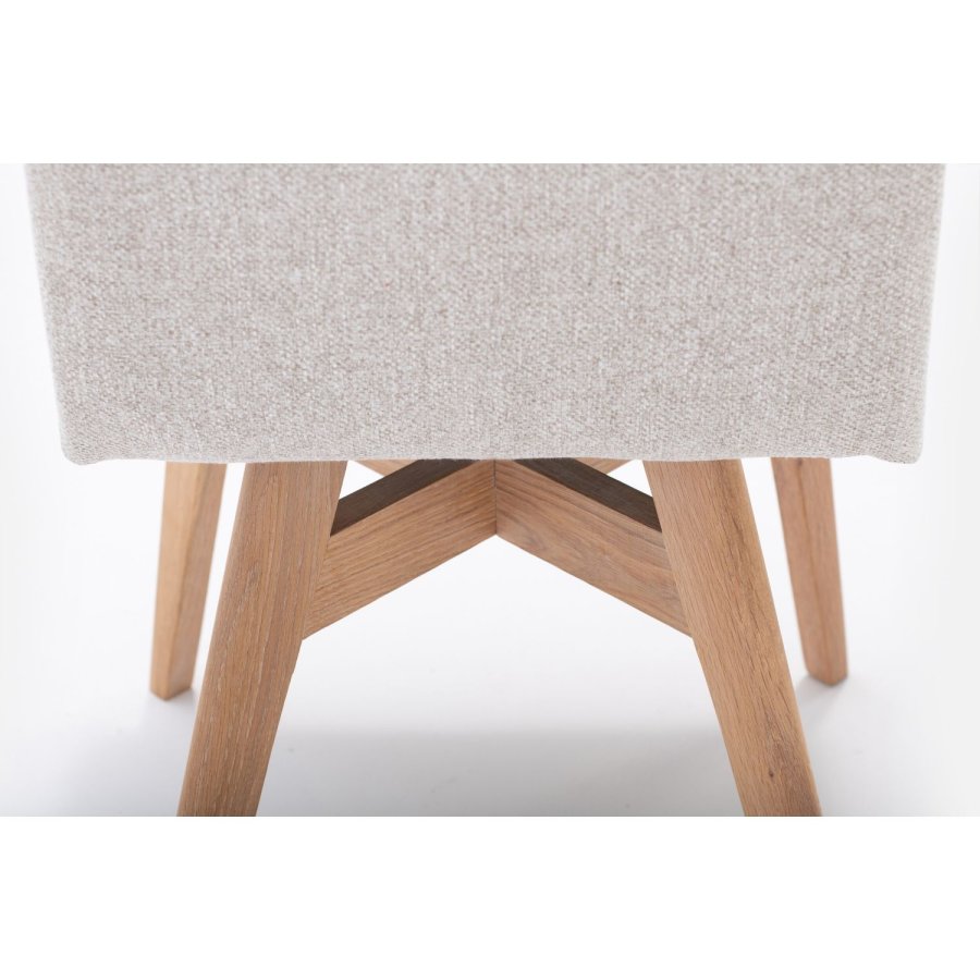 NocNoi Ven spisebordsstol - grt stof/egetr