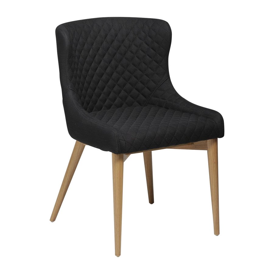 DAN-FORM Vetro Sessel - schwarzer Stoff und natürliche Eiche