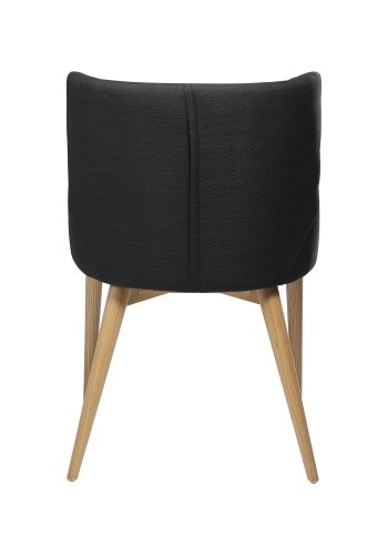 DAN-FORM Vetro Sessel - schwarzer Stoff und natürliche Eiche