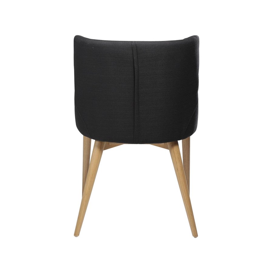 DAN-FORM Vetro Sessel - schwarzer Stoff und natürliche Eiche