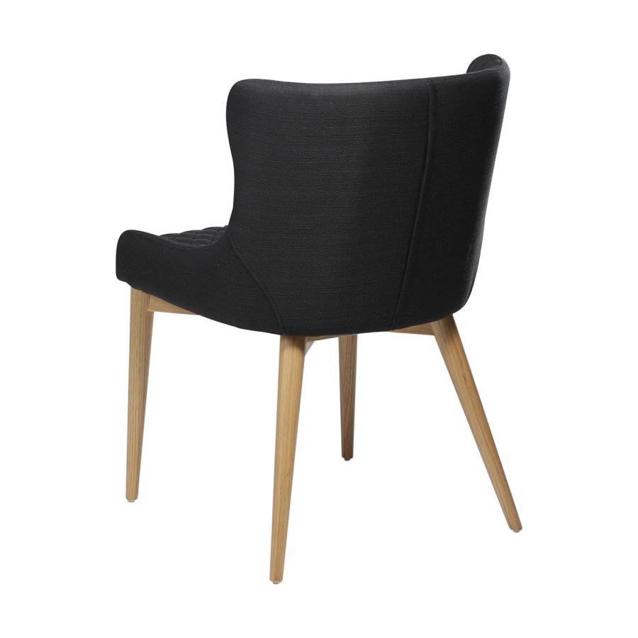 DAN-FORM Vetro Sessel - schwarzer Stoff und natürliche Eiche