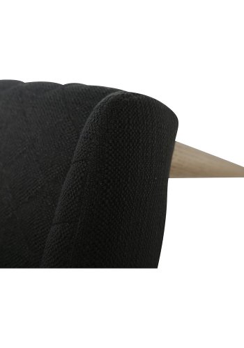 DAN-FORM Vetro Sessel - schwarzer Stoff und natürliche Eiche